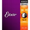 Compra ELIXIR JUEGO ACÚSTICA NANOWEB 6St. BRONZE 80/20 BARITONO 16-70 al mejor precio