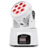 Compra beamz mhl74 mini cabeza movil wash 7x 10w dmx 12 canales quad led blanco al mejor precio