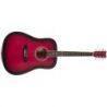 Sx Sd104 Guitarra Acústica Roja