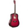 Sx Sd104 Guitarra Acústica Roja