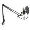 Compra vonyx conjunto estudio / micro de condensor con soporte y paravientos al mejor precio