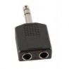 Comprar Adaptador Dual Jack Mono 1/4" Hembra X 2 - Jack Stereo