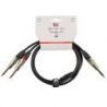Comprar Cable Ek Audio Jack Stereo - Jack Mono X 2 Metálico 1,5