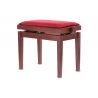 Gewa 130050 Banqueta de piano caoba mate con asiento burdeos