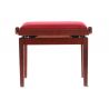 Gewa 130050 Banqueta de piano caoba mate con asiento burdeos