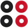 Ernieball Strap Blocks 4Pcs Seguridad Rojo Y Negro