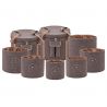 Sonic Energy CSBPSSET3 Set de 8 Fundas para Cuencos Tibetanos Marrón