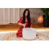 Sonic Energy CSB16C3 Cuenco Tibetano White-Frosted 16" C3 432 Hz Root Chakra
