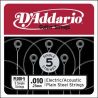 DAddario PL010-5 010 Juego cuerdas Guitarra eléctrica Set 5 Unidades