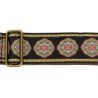 Gaucho GST-1280-9 Correa Auténtico Deluxe Tradicional 50mm Hebilla latón BK GN