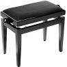 Stagg PB05 BKP VBK Banqueta piano negro brillante terciopelo negro