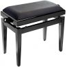 Stagg PB05 BKP SVBK banqueta piano negro brillante terciopelo negro liso