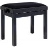 Stagg PB06G BKP VBK banqueta piano negro brillante terciopelo negro pomos antideslizantes