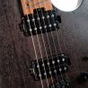 Cort SPACE G6MS SGTK Guitarra Eléctrica Headless con funda Semi Gloss Trans Black