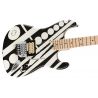 EVH Striped Series Circles Guitarra Eléctrica White and Black