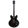 SX SEL6CTBK Archtop Transparent Black Guitarra Eléctrica