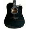 Memphis FG02941CBK Cutaway Guitarra Acústica Negra
