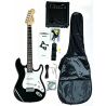 Memphis YSKG01BK Stratocaster Negra Pack Guitarra Eléctrica