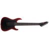 ESP LTD M-6 Baritone ET Black Metal II Black Red Burst Satin