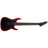 ESP LTD M-7 Baritone ET Black Metal II Black Red Burst Satin