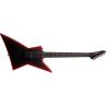 ESP LTD EXL-7 Baritone Black Metal Guitarra Eléctrica Black Red Burst Satin