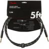Fender Deluxe Series Instruments Cable, Straight Straight, 5', Black Tweed