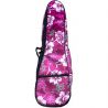 Woodi WUC-21Funda Ukelele Soprano Floral Rosa