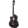 Compra Ortega RCE145LBK guitarra electroacustica nylon negra al mejor precio