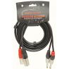 0- EUROCONNEX 4303-1 CABLE 2 XLR M A 2 JACK 6.3 M MONO 1M