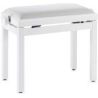 GEWA 130.030 Banqueta de piano blanco brillante tapizado blanco