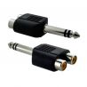 ADAPTADOR 2 RCA H A JACK 6.3 M STEREO