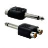 ADAPTADOR 2 RCA H A JACK 6.3 M MONO