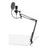 Vonyx CMS300B Micrófono de estudio Set USB Negro