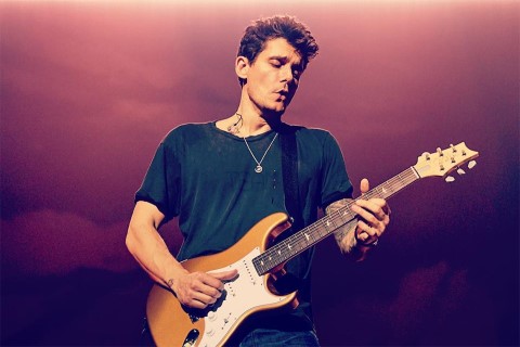 El guitarrista John Mayer con su guitarra PRS